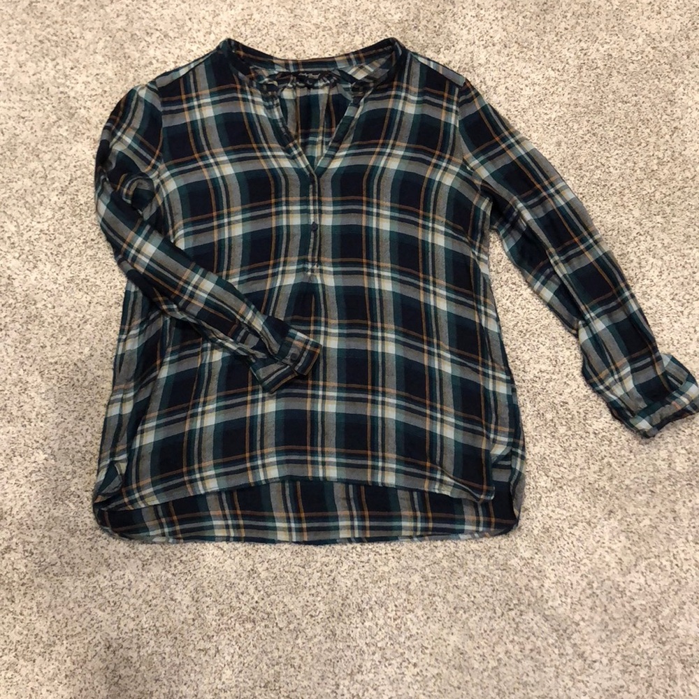 Plaid Lucky Brand Blouse